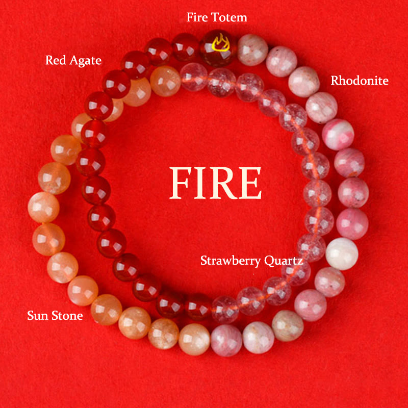 KarmaRipple's Five Elements Various Agate Gemstone Chalcedony Ivory Gemstone Ivory Agate Fortune Bracelet p4
