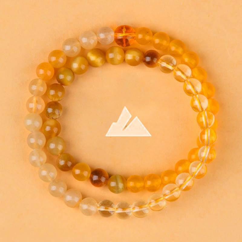 KarmaRipple's Five Elements Various Agate Gemstone Chalcedony Ivory Gemstone Ivory Agate Fortune Bracelet p33