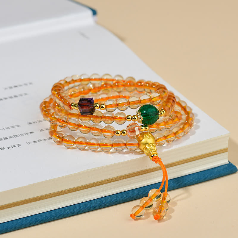 KarmaRipple's 108 Mala Beadwork Citrine Happiness Bracelet p3