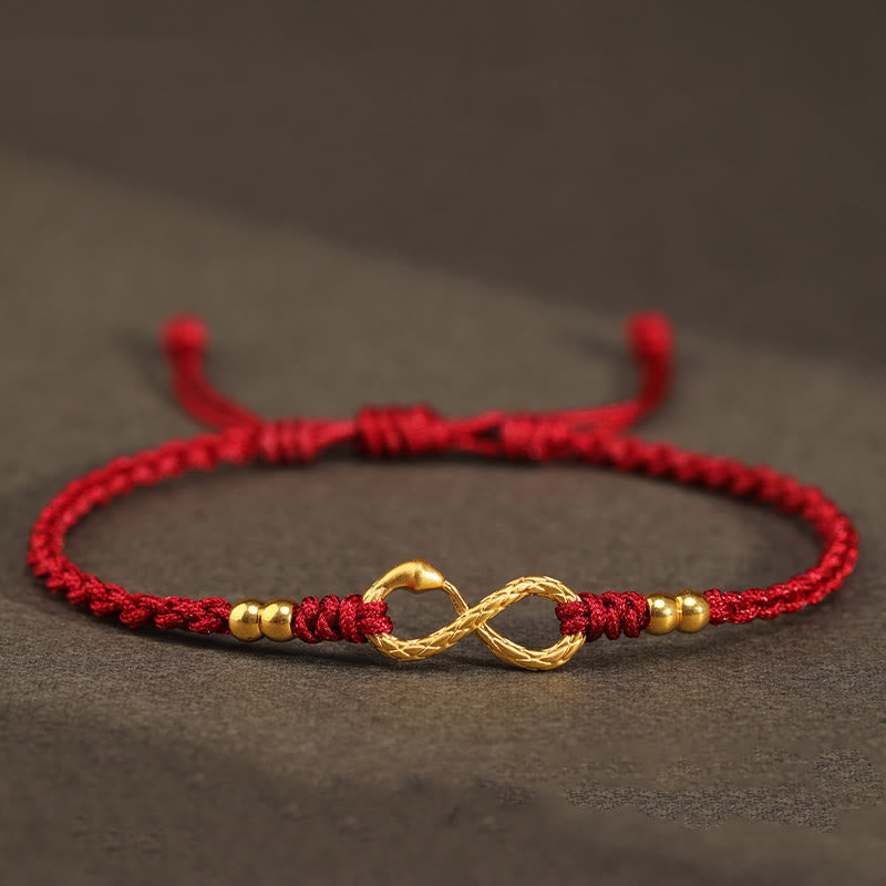 KarmaRipple's 999 Gold Year of the Snake Eternal Endless Weave Infinity Handmade Fortune Bracelet p5