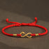 999 Gold Mini Four Bead Snake / Red(Wrist Circumference 14-18cm)