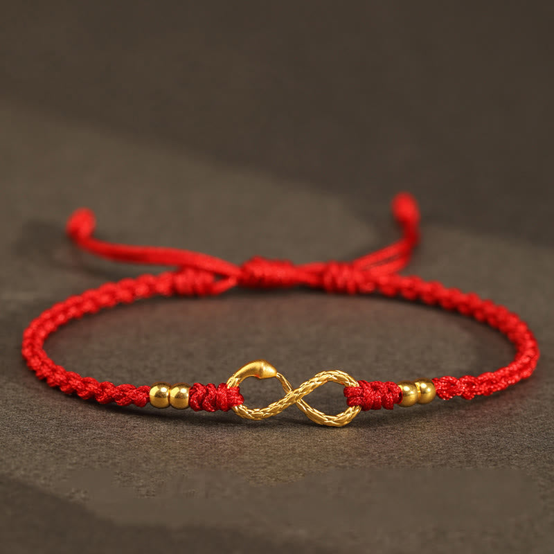 KarmaRipple's 999 Gold Year of the Snake Eternal Endless Weave Infinity Handmade Fortune Bracelet p6
