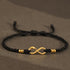 999 Gold Mini Four Bead Snake / Black(Wrist Circumference 14-18cm)