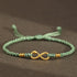 999 Gold Mini Four Bead Snake / Green(Wrist Circumference 14-18cm)