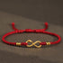 999 Gold Mini Four Bead Snake / Dark Red(Wrist Circumference 14-18cm)