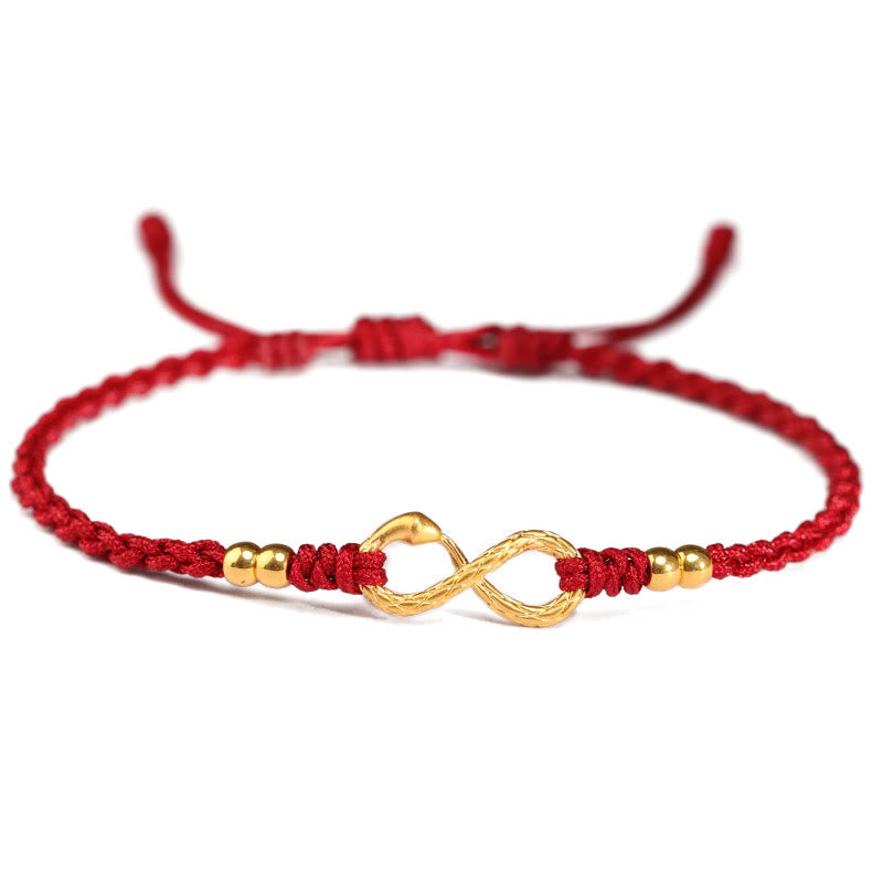 KarmaRipple's 999 Gold Year of the Snake Eternal Endless Weave Infinity Handmade Fortune Bracelet p22