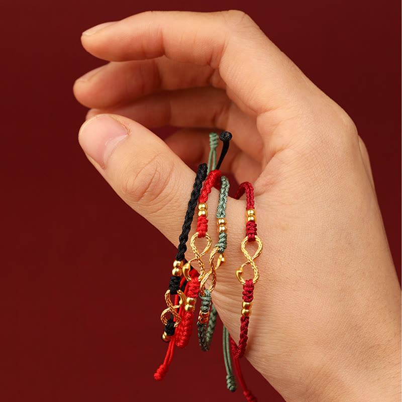 KarmaRipple's 999 Gold Year of the Snake Eternal Endless Weave Infinity Handmade Fortune Bracelet p15