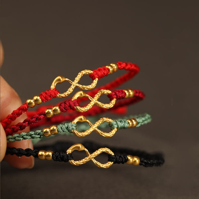 KarmaRipple's 999 Gold Year of the Snake Eternal Endless Weave Infinity Handmade Fortune Bracelet p14