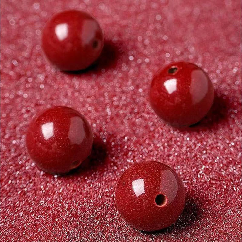 KarmaRipple's Cinnabar Bead Hetian Jade Year Of The Snake Blessing Bracelet p16