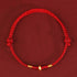 999 Gold Bracelet(Wrist Circumference 14-18cm) / Red Rope