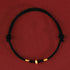 999 Gold Bracelet(Wrist Circumference 14-18cm) / Black Rope