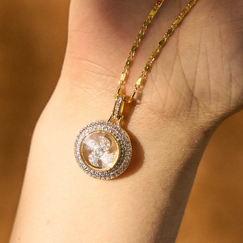 KarmaRipple's Gold plated Bronze Brass Rotatable Windmill Fu Balance Pendant Necklace p4