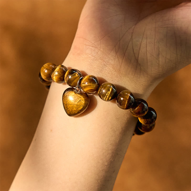 KarmaRipple's Various Gemstone Green Aventurine Love Heart Balance Bracelet p26