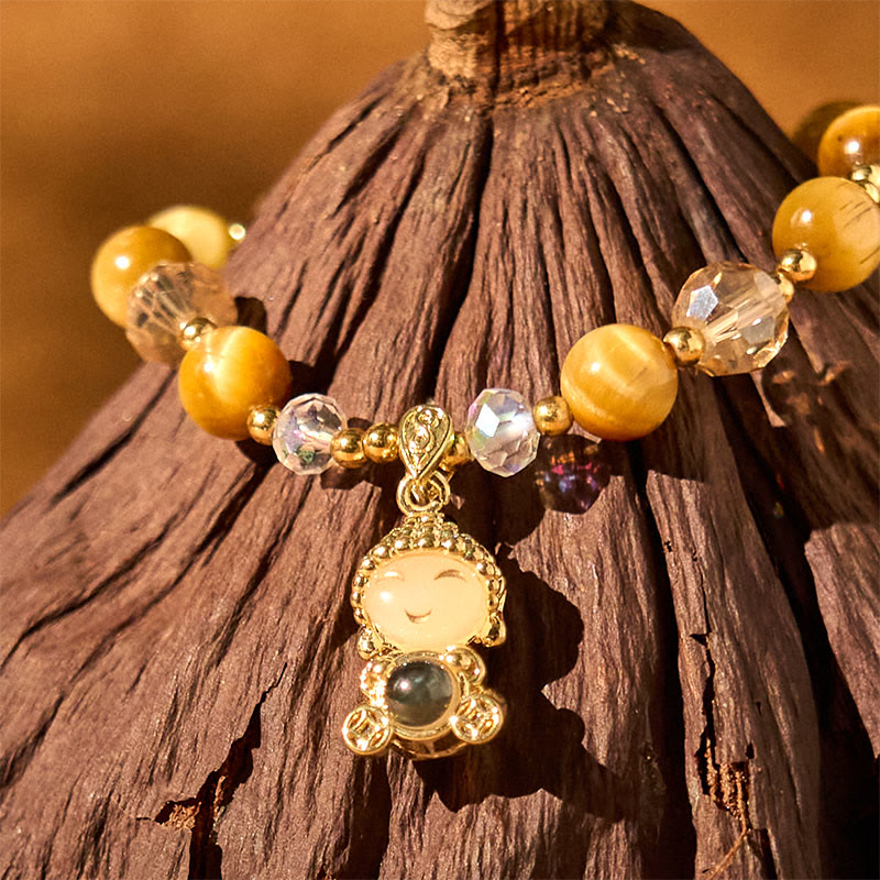 KarmaRipple's Yellow Tiger Eye Meditation Buddha Protection Bracelet p9