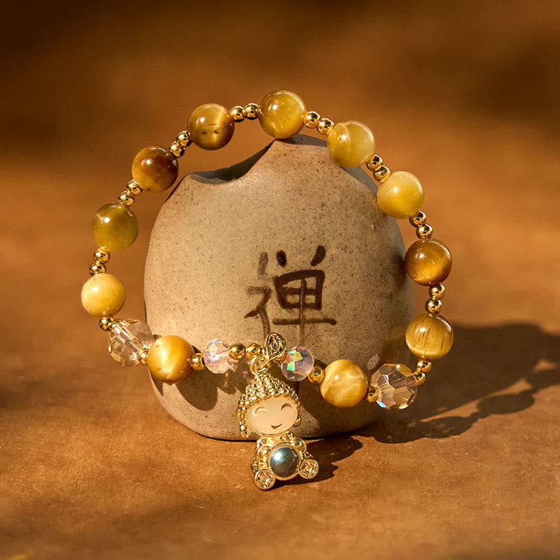 KarmaRipple's Yellow Tiger Eye Meditation Buddha Protection Bracelet p8