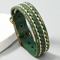 KarmaRipple's Vintage Leather Adjustable Buckle Strengthen Bracelet