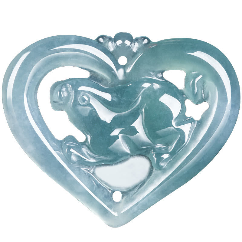 KarmaRipple's Authentic Jade Love Heart Rabbit Fortune Pendant Necklace p10