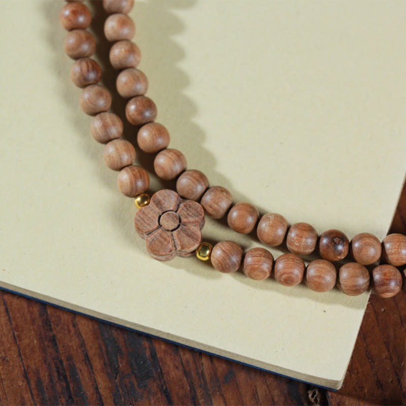 KarmaRipple's Sandalwood Plum Blossom Talisman Balancing Mala Bracelet p7
