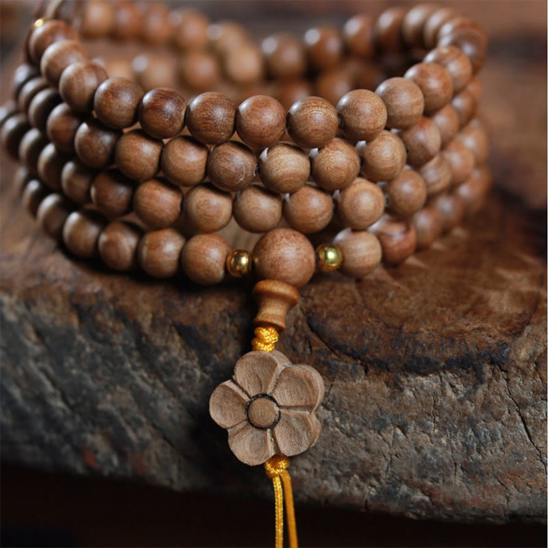 KarmaRipple's Sandalwood Plum Blossom Talisman Balancing Mala Bracelet p8