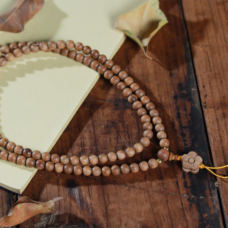 KarmaRipple's Sandalwood Plum Blossom Talisman Balancing Mala Bracelet p4