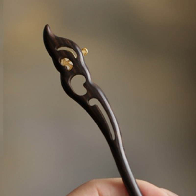 KarmaRipple's Auspicious Cloud Sandalwood Rabbit Protection Hairpin p30