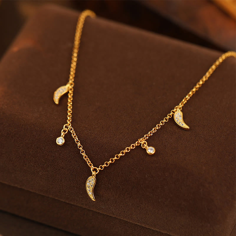 KarmaRipple's 925 Sterling Silver Zircon Little Pepper Talisman Protection Anklet p3