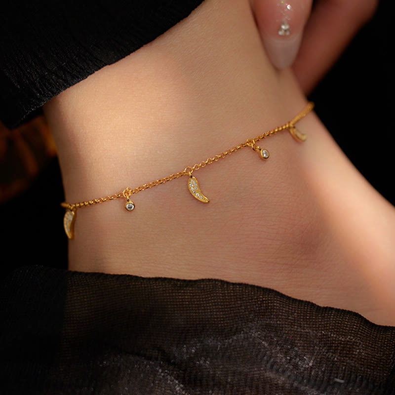 KarmaRipple's 925 Sterling Silver Zircon Little Pepper Talisman Protection Anklet p7