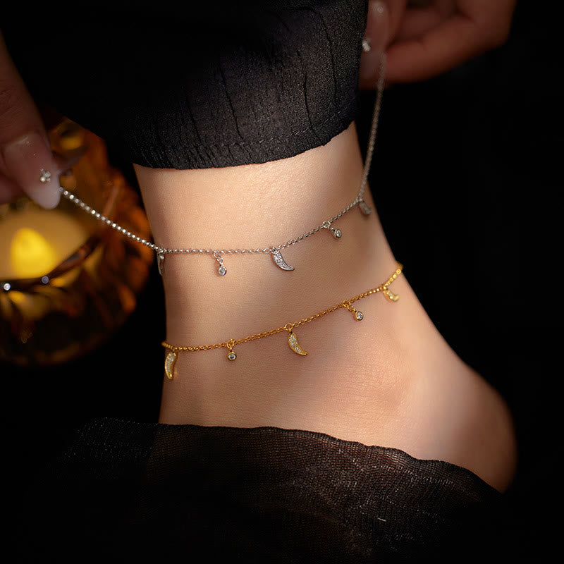 KarmaRipple's 925 Sterling Silver Zircon Little Pepper Talisman Protection Anklet p15