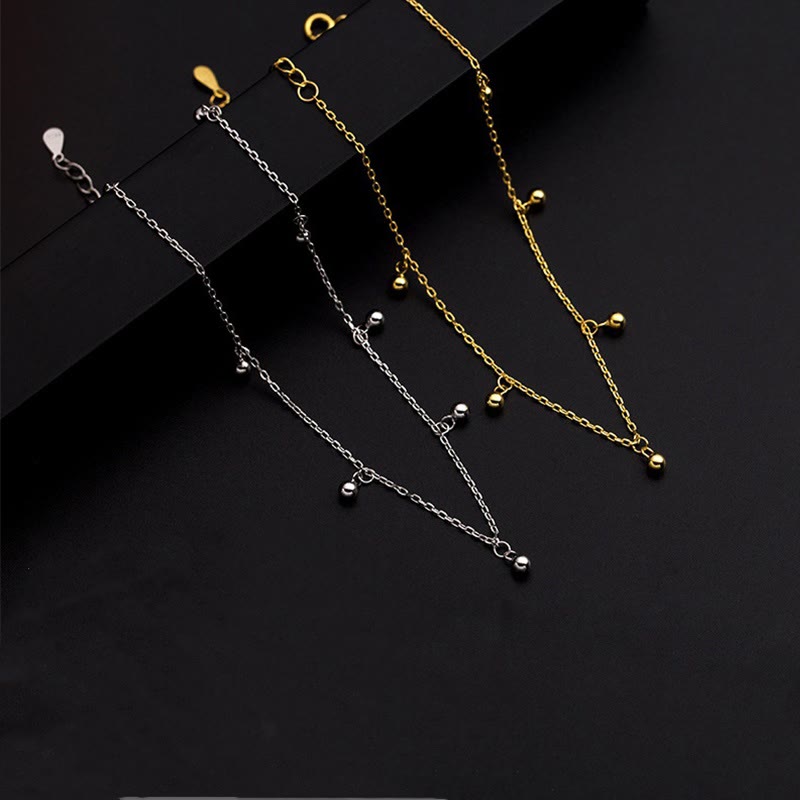 KarmaRipple's 925 Sterling Silver Small Beadwork Talisman Blessing Anklet p11