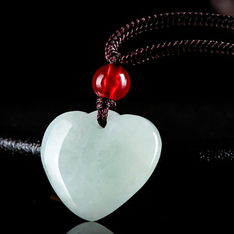 KarmaRipple's Jade Heart Prosperity Pendant Necklace p3