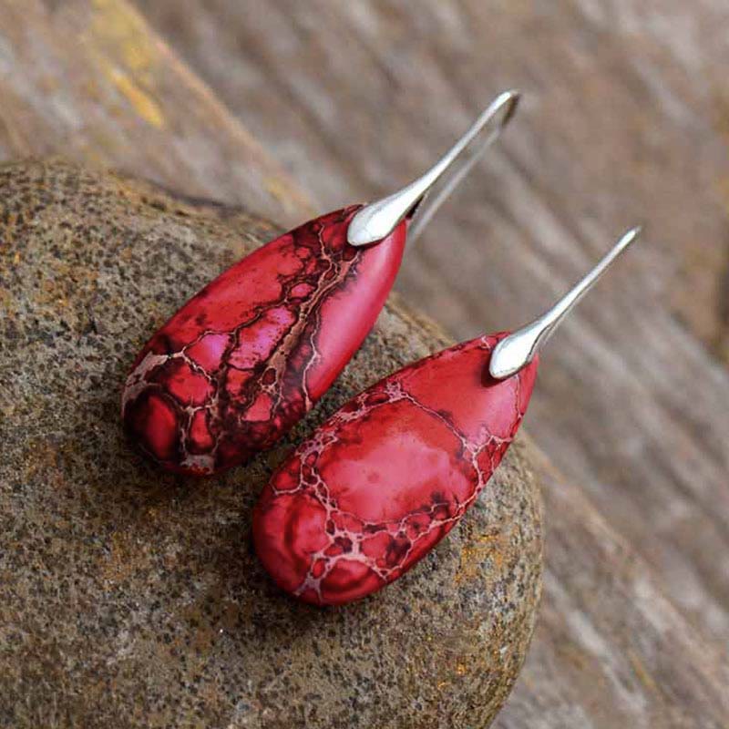 KarmaRipple's Emperor Stone Balancing Gemstone Earrings p8