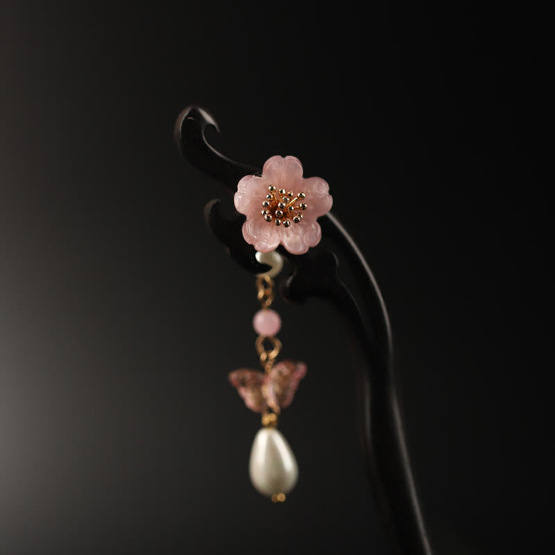 KarmaRipple's Ebony Flower Butterfly Blessing Hairpin p5