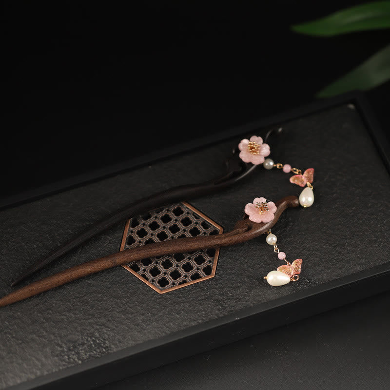 KarmaRipple's Ebony Flower Butterfly Blessing Hairpin p7