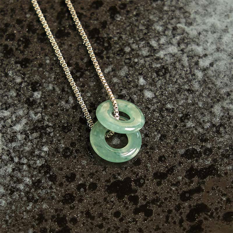 KarmaRipple's Jade Double Peace Buckle Prosperity Pendant Necklace p14