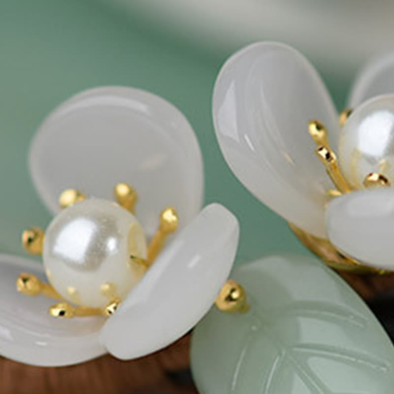 KarmaRipple's Grain Wood Liuli Magnolia Flowers Pearl Protection Hairpin p8