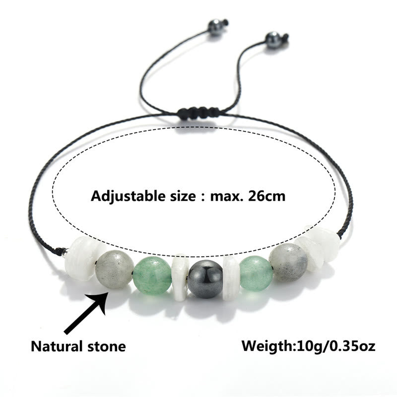 KarmaRipple's Menopause Labradorite Green Aventurine Ivory Moonstone Balancing Bracelet p10