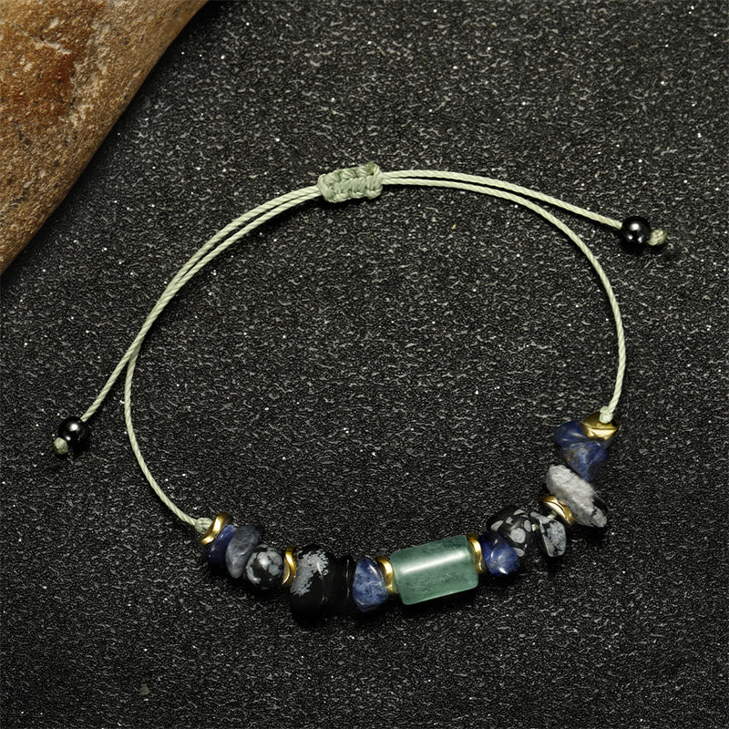KarmaRipple's New Job Green Aventurine Sodalite Snowflake Obsidian Energy Bracelet p12