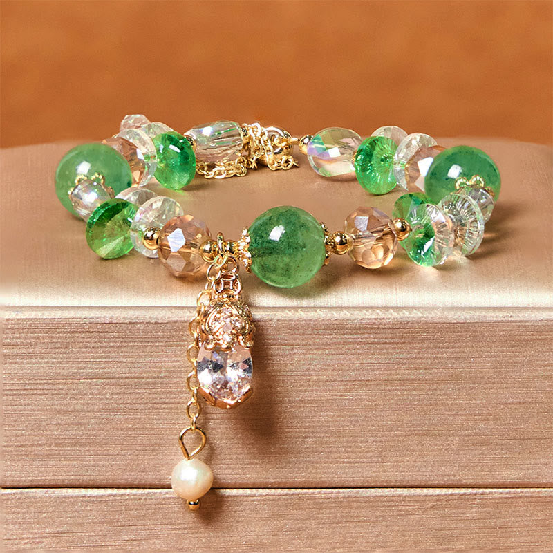 KarmaRipple's Authentic Citrine Green Strawberry Quartz PiXiu Prosperity Bracelet p13