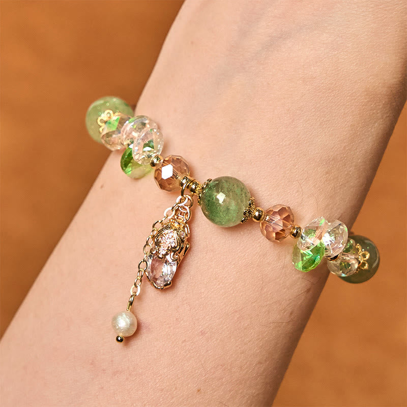 KarmaRipple's Authentic Citrine Green Strawberry Quartz PiXiu Prosperity Bracelet p11