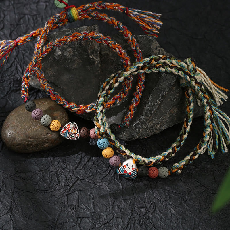 KarmaRipple's Dragon Boat Festival Colorful Rope Lava Rock Fu Character Rice Dumplings Fortune Woven Bracelet p14