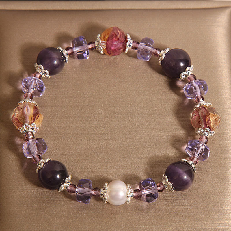 KarmaRipple's Authentic Amethyst Pearl Gemstone'sitive Bracelet p5