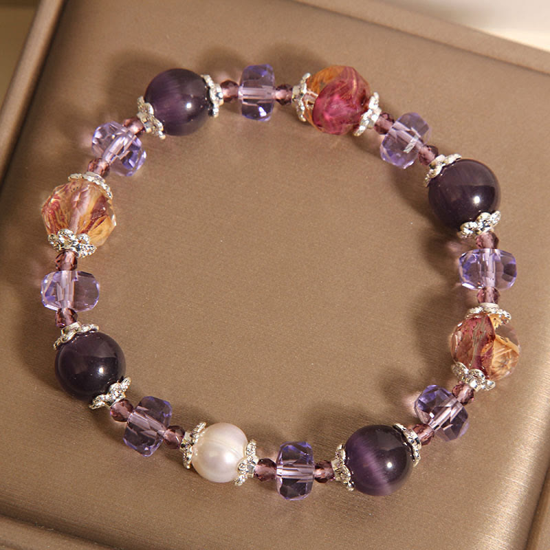 KarmaRipple's Authentic Amethyst Pearl Gemstone'sitive Bracelet p3
