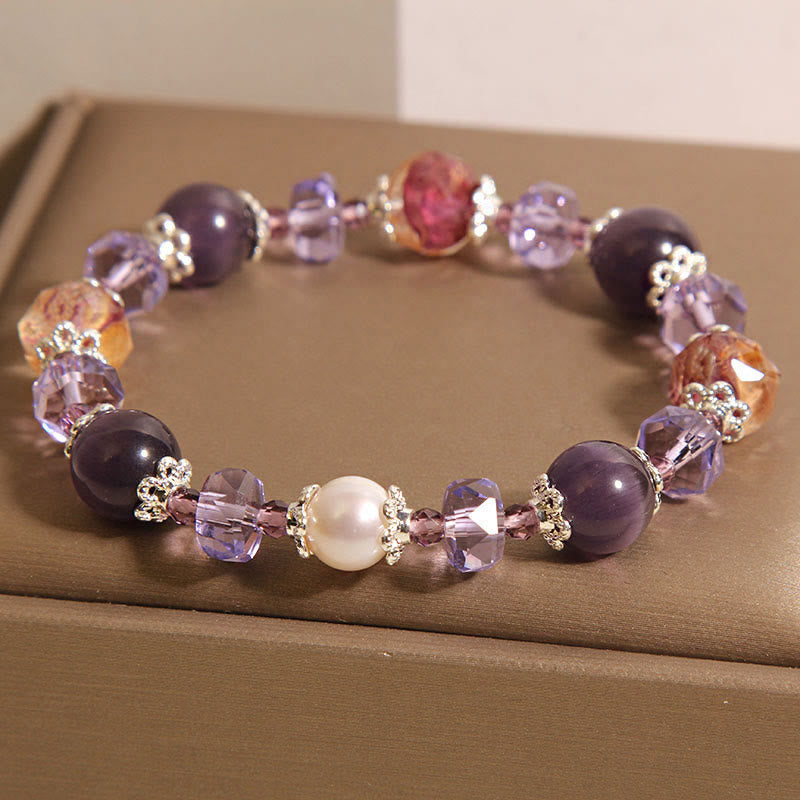 KarmaRipple's Authentic Amethyst Pearl Gemstone'sitive Bracelet p7