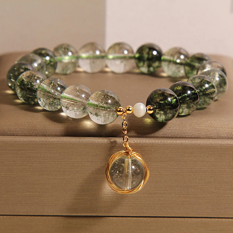 KarmaRipple's Authentic Green Phantom Gemstone Fortunate Bracelet p1