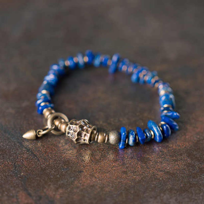 KarmaRipple's Vintage Irregular Shape Design Lazurite Positive Bracelet p14