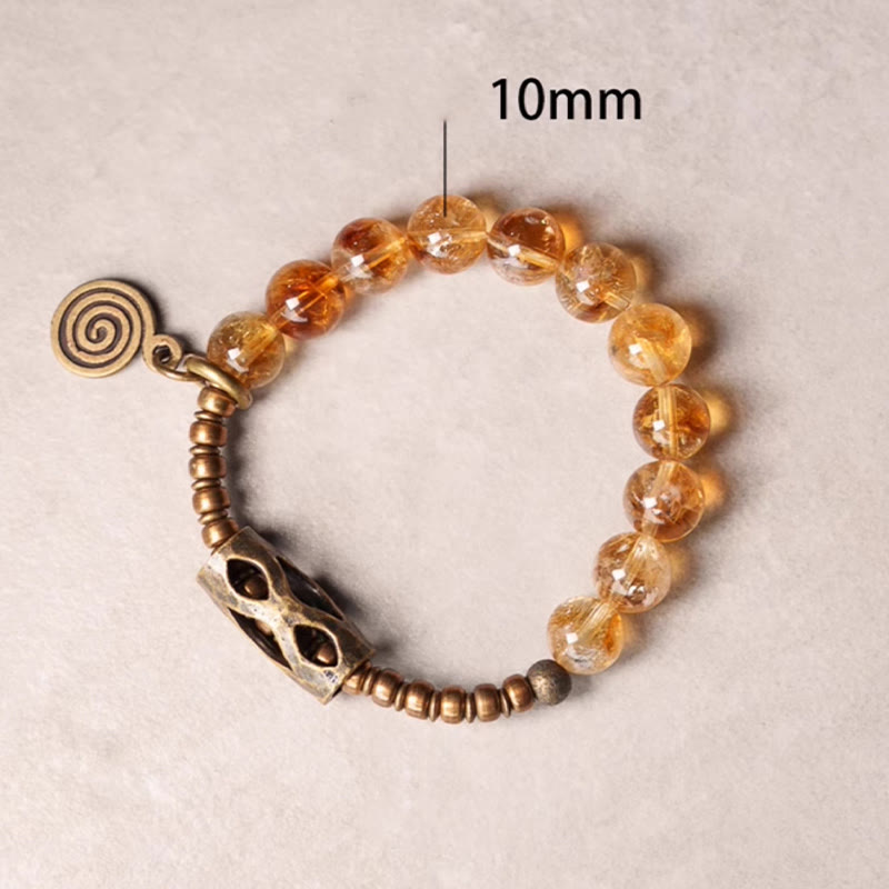 KarmaRipple's Daily Retro 10mm Citrine Beadwork Protection Bracelet p8