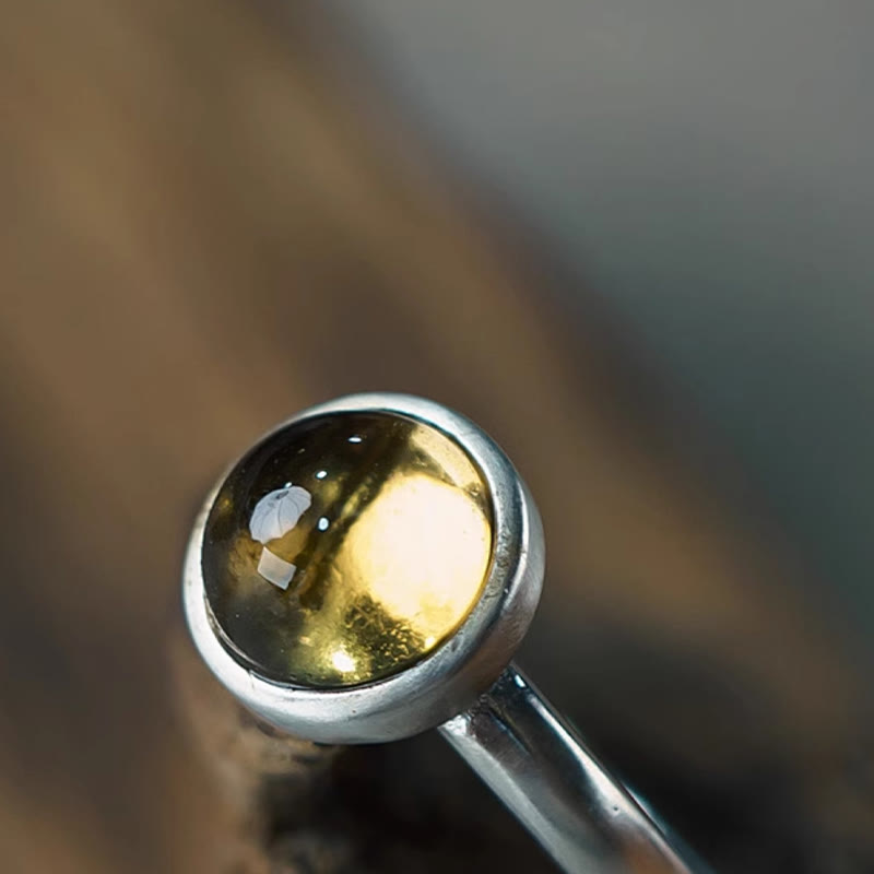 KarmaRipple's Authentic 925 Sterling Silver Prehnite Citrine Adjustable Happiness Ring p8