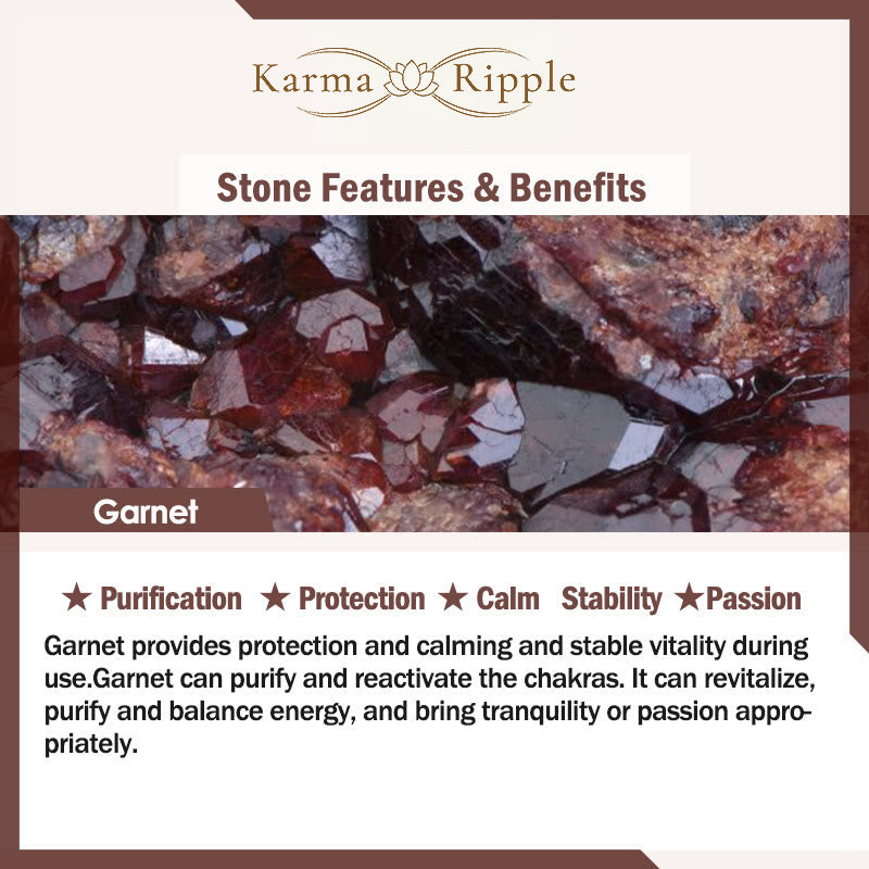 KarmaRipple's Garnet Tourmaline Butterfly Protection Bracelet Anklet p12