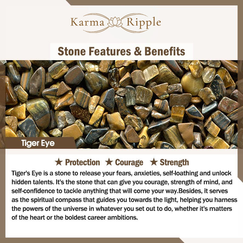 KarmaRipple's Handmade Tibetan Tiger Eye Bodhi Seed Peace Bracelet p5