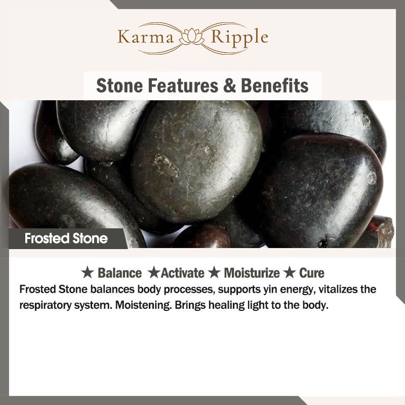 KarmaRipple's Frosted Stone Multi-layer Leather Titanium Steel Balance Buckle Bracelet p7